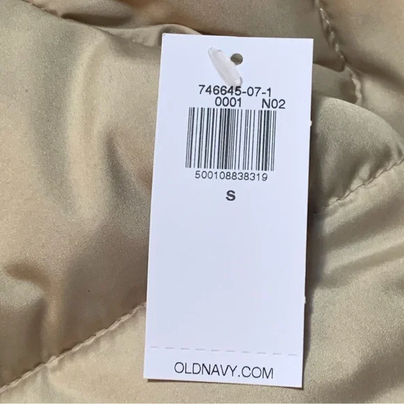 Old Navy Mens Hooded Quilted Puffer Jacket | S | Stone NEW!! - Picture 7 of 10